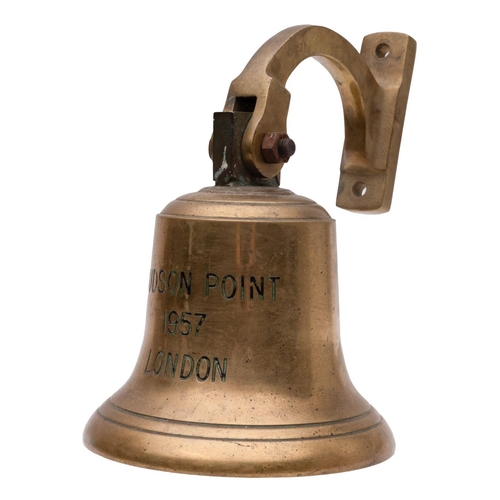 148 - The ship's bell for the Hudson Steamship Company bulk carrier 'Hudson Point', 1957:  the 7 3/4 inch ... 