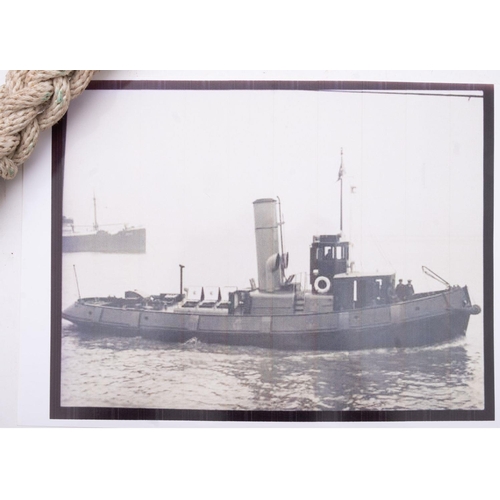 201 - The 8 inch ship's bell for the Henry Scarr built HMS Customs tug 'Dolphin', 1936: arched suspension ... 