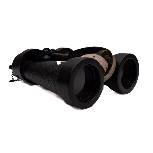 223 - A pair of Barr & Stroud 7x CF41 binoculars: black crackle finish tubes with yellow broad arrow mark,... 