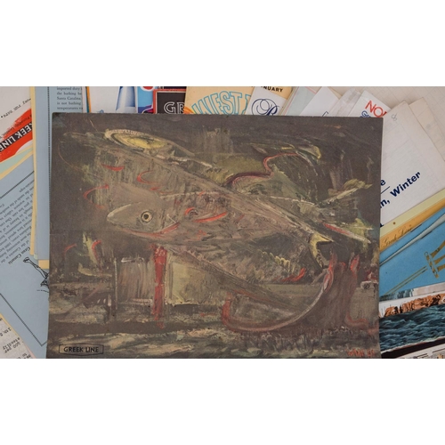 291 - Greek Line. A collection of  Ocean liner ephemera: comprising brochures for West Indies, Mediterrane... 