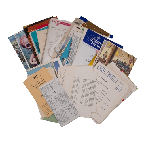 293 - P&O Orient Lines. A collection of Ocean Liner  ephemera: comprising brochures, menus, deck plans and... 