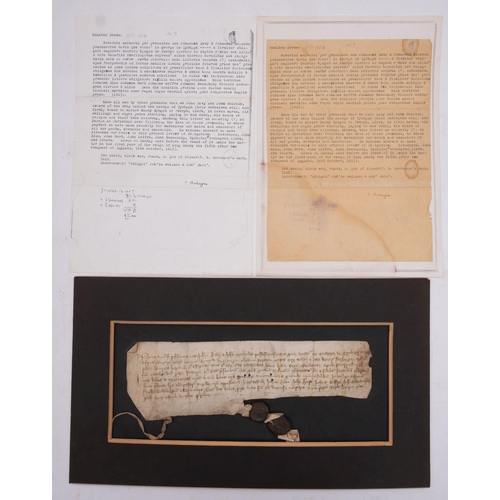 372 - A 15th century ship's Indenture for the 'George of Tynbygh' circa 1413: Latin manuscript on vellum w... 