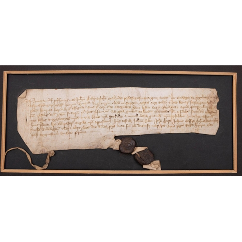 372 - A 15th century ship's Indenture for the 'George of Tynbygh' circa 1413: Latin manuscript on vellum w... 