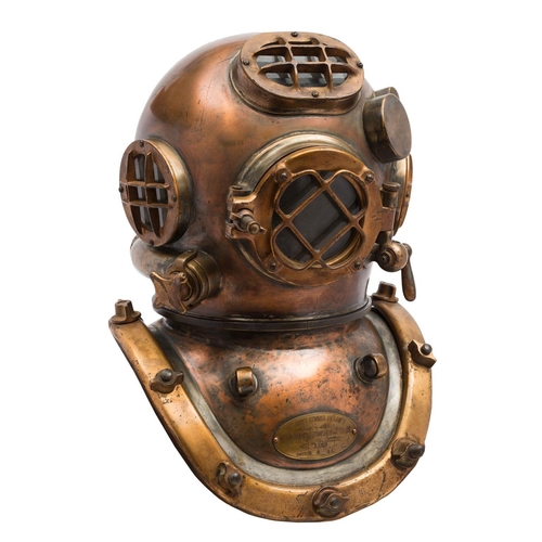 387 - WITHDRAWN  LOT     A 12-bolt US Navy Standard pattern MK V diving helmet by Desco:, number '1280', f... 