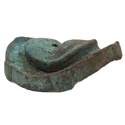 400 - A late 19th/ early 20th century bronze compression plate in used condition.