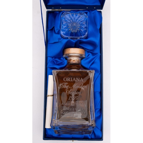 404 - A P&O  presentation bottle of 12 year old single malt whisky for the maiden cruise of 'Oriana' 1995:... 