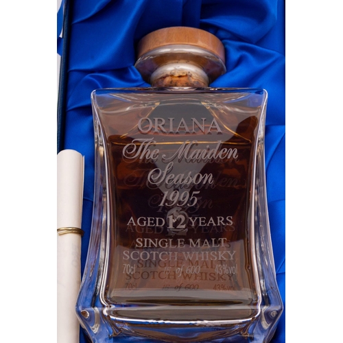 404 - A P&O  presentation bottle of 12 year old single malt whisky for the maiden cruise of 'Oriana' 1995:... 