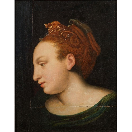 725 - School of Fontainebleau (second half of the 16th century) Portrait of a young woman, traditionally i... 