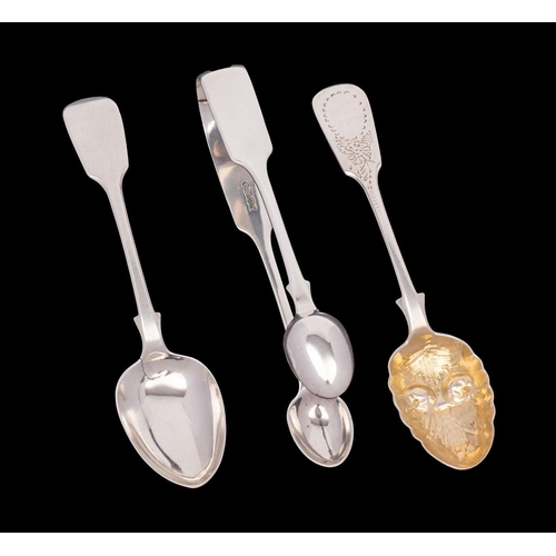 2046 - Three various Exeter silver items, to include a Fiddle pattern teaspoon, maker  William Rawlings Sco... 