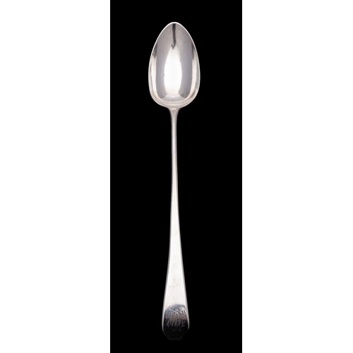 2050 - A George III silver basting spoon, Charles Boyton, London 1792, Old English pattern, engraved initia... 