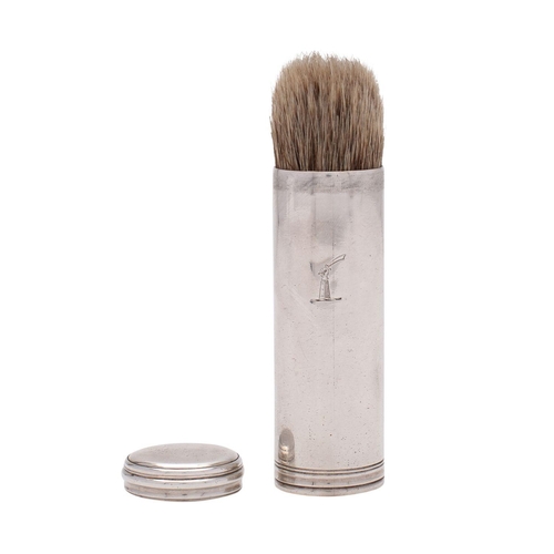 2101 - A George III silver shaving brush, maker's mark rubbed, London 1817, 54grams.