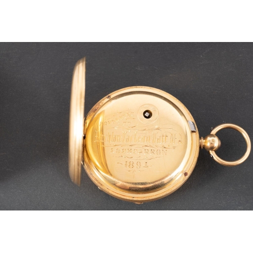 2278 - James Henderson, Edinburgh, an 18ct gold open-faced pocket watch, the single fusee movement having a... 