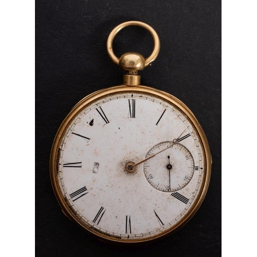 2279 - Parkinson & Frodsham, London an 18ct gold open-faced repeating pocket watch the white enamel dial wi... 