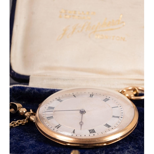 2283 - Leroy & Fils, Paris a quarter repeating 9ct gold pocket watch the movement having a compensating bal... 