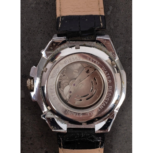 2286 - WITHDRAWN LOT   Prince of London, a gentleman's wristwatch with a cream skeletonised dial signed Pri... 