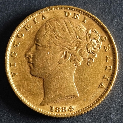 2406 - An 1884 Victorian Gold Sovereign of Sydney Mint.