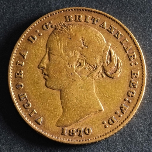 2409 - An 1870 Victorian Gold Sovereign of Sydney Mint.