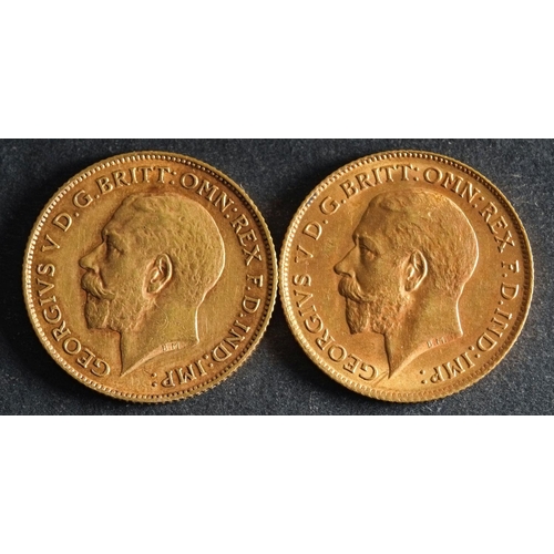 2468 - Two Georgian Gold Sovereigns dated 1912 and 1914.