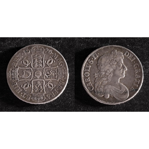 1 - A better grade Charles II octavo Crown, 1676.