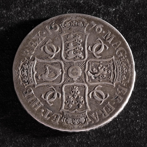 1 - A better grade Charles II octavo Crown, 1676.