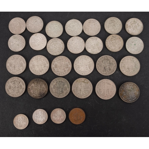 120 - A bag of pre 1947 silver coins some higher grades.