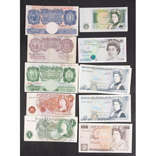 168 - A collection of English banknotes.