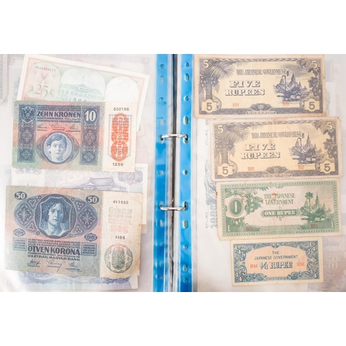 169 - An album of world banknotes.