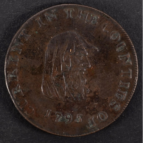 171 - A higher grade 1666 Farthing token Exeter David Hart of St. Thomas showing woolcombers with 1795 dru... 