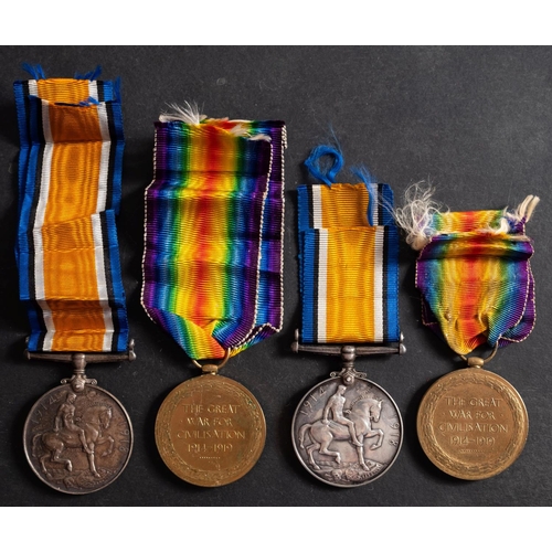 184 - Two WWI Royal Artillery Regiment pairs. '72787 Gnr. B Bailey RA' '2085 Dvr G F Blewett RA'.