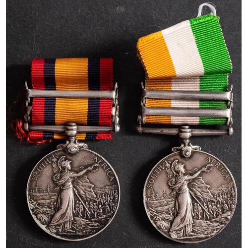 185 - A Queen's South Africa Medal with two claps to' 5133 Pte J Wootton Liverpool Regt', together with a ... 