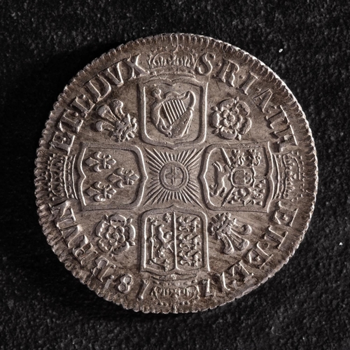 19 - A Roses and Plumes high grade shilling, 1718.