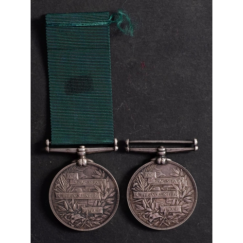 190 - Two Victorian Volunteer Long Service Medals. 'Sgt  J W Baird Rg,No, 252' '732 Lt Corp T Rosse 2/V:B ... 