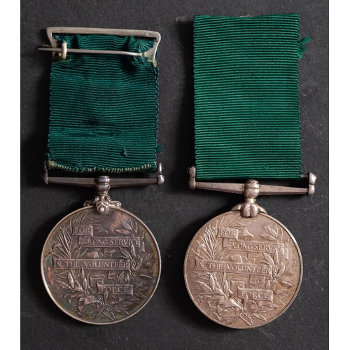 191 - Two Edwardian Volunteer Long Service Medals. '4146 Sjt T Ball 2/VB Wilts Reg' 'Rpr  M H Smith  Cal L... 