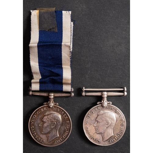 195 - Two George VI Royal Naval Long Service and Good Conduct Medals. 'J.73465 L R H Ashplant AB HMS Arigu... 