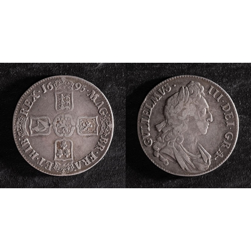 2 - A better grade William III octavo Crown, 1695.