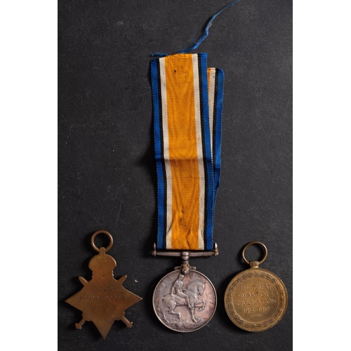 203 - A WWI trio to '9525 Spr J McMurtrie RE', 1914-15 Star, War Medal and Victory Medal.