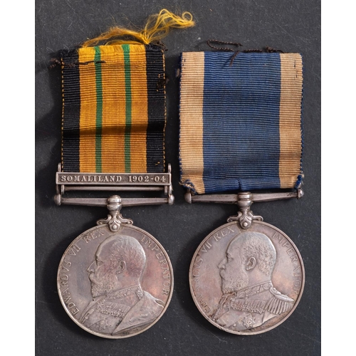 246 - An Edward VII South Africa pair, comprising African General Service Medal with Somaliland 1902-04 cl... 