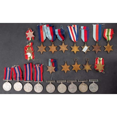 263 - A collection of WWII service medals, comprising nine 1939-45 War Medals, three France  and Germany S... 