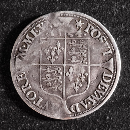 28 - An Elizabeth I milled six pence M. M. Star, 1564.