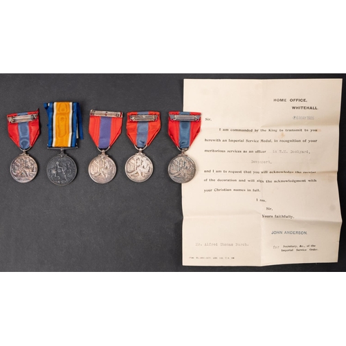 303 - An Elizabeth II Imperial Service Medal to 'Frederick Charles Skews in case of issue and a WWI War Me... 