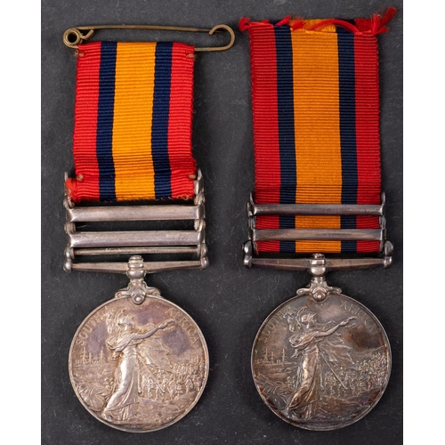 309 - Two Queen's South Africa Medals. '6134 Pte W ball Glouc Regt MI' two claps '3720 Pte W Downs  Lanc F... 