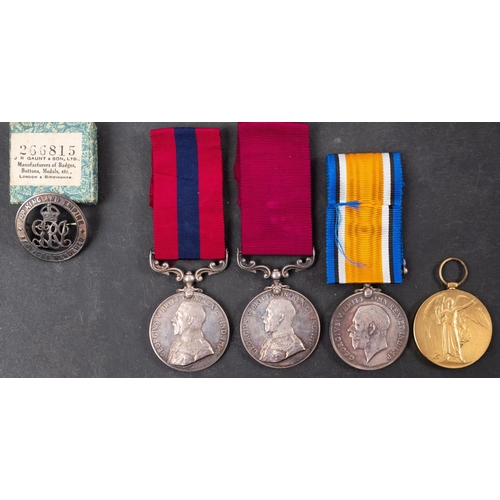 315 - A WWI Distinguished Service Medal group of four to '10652 B S Mjr  E White RGA', George V DSM,, War ... 