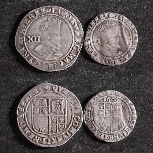 33 - A James I Shilling and sixpence (2).