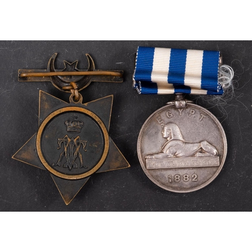 335 - An Egypt pair to  'W J Pearn Stkr HMS Penelope', Egypt Medal with Alexandria 11th July clasp and Khe... 