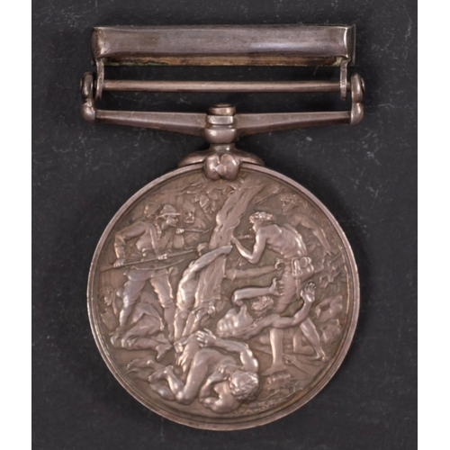 340 - An East and West Africa Medal with Witu 1890 clasp to ' W A Peachy  AB HMS Turquoise'