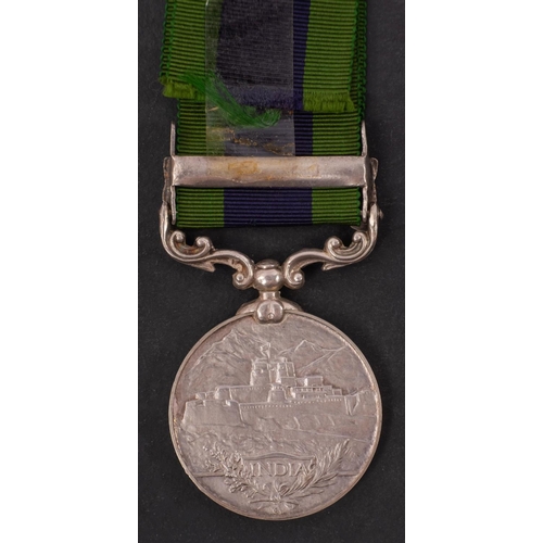 358 - A George V India General Service Medal with Afghanistan NWF 1919 clasp to '201908 Pte A W Ayres Hamp... 