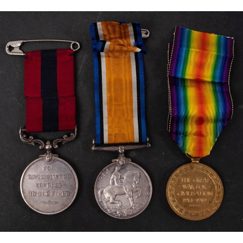 368 - A WWI DCM  group of three to ' 241396 Sjt A Crutchley 1/6 S. Staff. R' George V Distinguished conduc... 