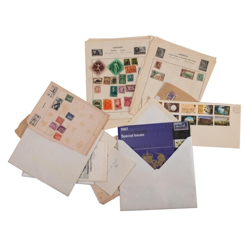 424 - A collection of stamps and covers in ten albums and loose, with mint Channel Islands and Isle of Man... 