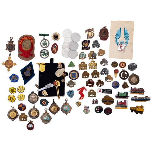 428 - A collection of various enamel badges and  medallions, including Primrose League, Girl Guides and ot... 