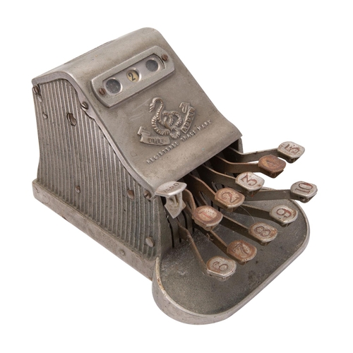 436 - 'The Adder' mechanical calculator, lever operated in a cast case with trade mark stamps to  body, 17... 